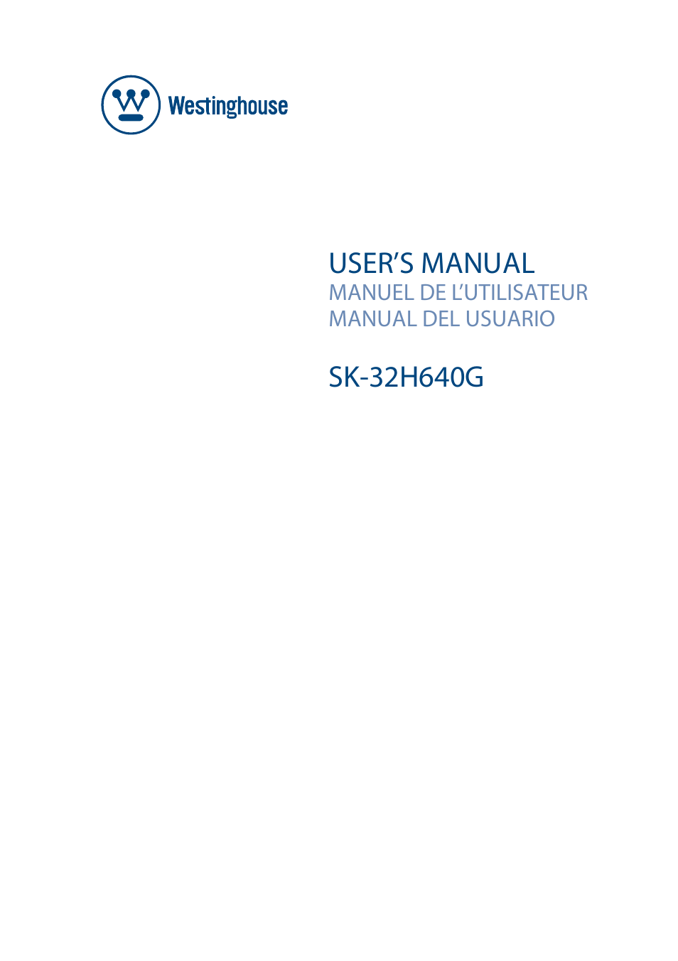 Westinghouse SK-32H640G User Manual | 61 pages