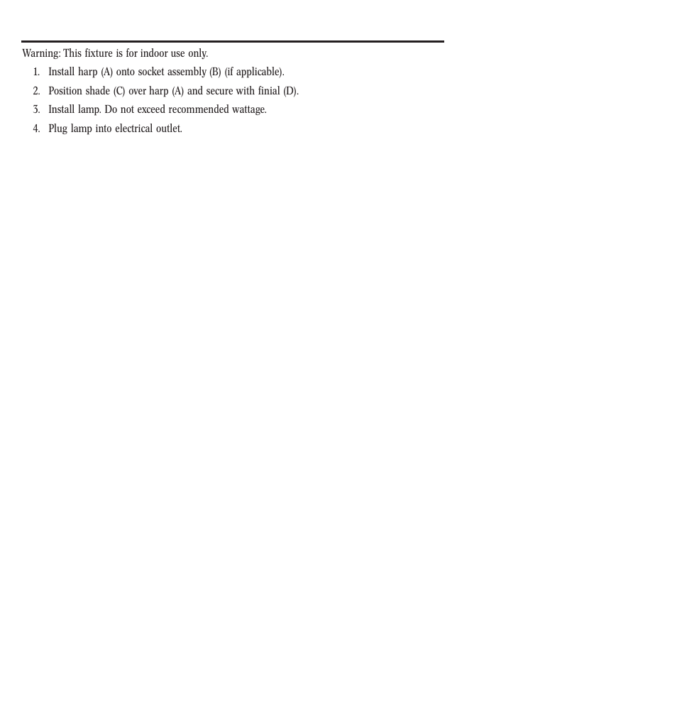 Fixture assembly instructions | Westinghouse W-128 User Manual | Page 4 / 12