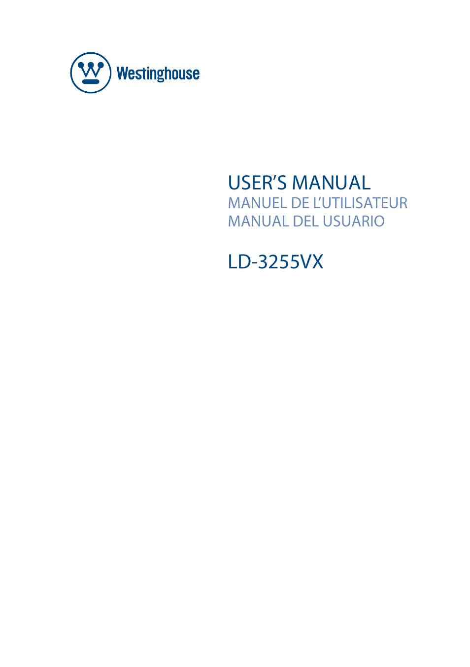 Westinghouse LD-3255VX User Manual | 59 pages