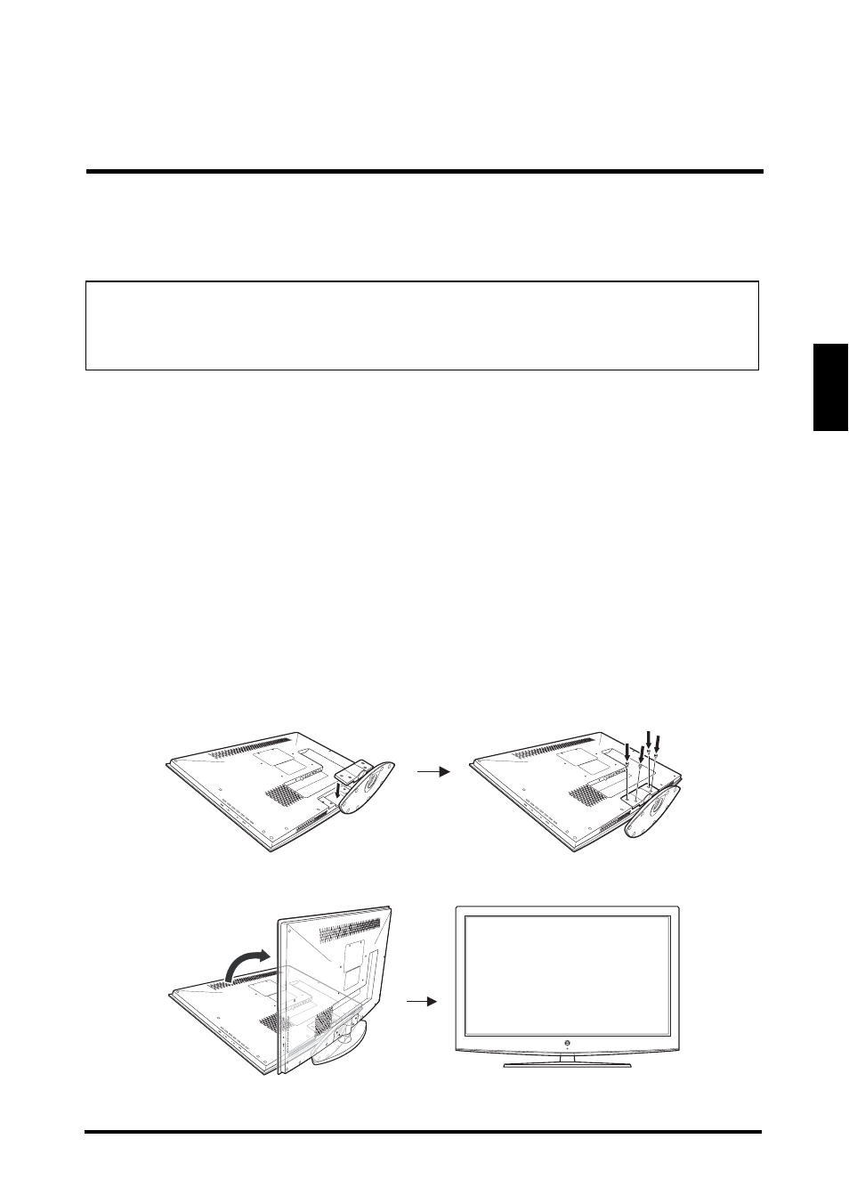 Led tv base, Installing the led tv base, English led tv base | Westinghouse LD-3255VX User Manual | Page 19 / 59