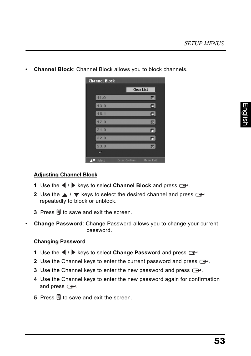 English | Westinghouse DIGITAL TELEVISION LD-3237 User Manual | Page 58 / 66