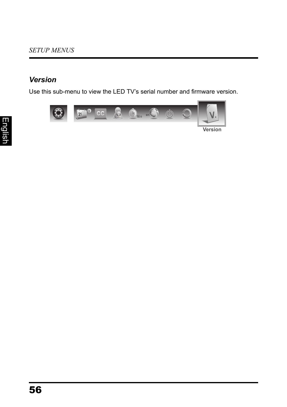 English | Westinghouse DIGITAL TELEVISION LD-3237 User Manual | Page 61 / 66