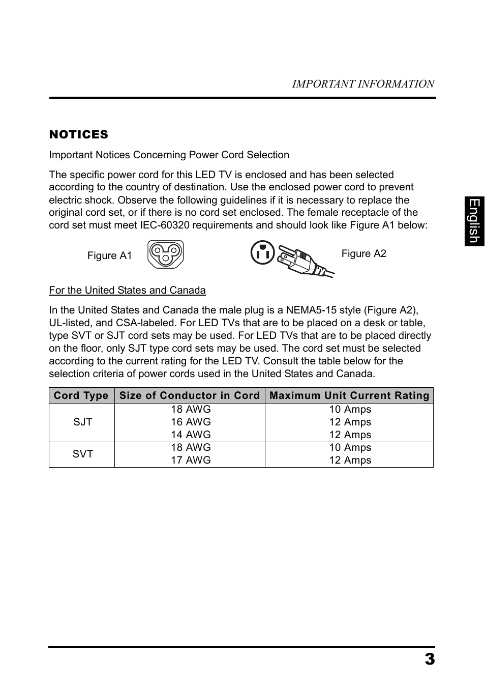 Notices, English | Westinghouse DIGITAL TELEVISION LD-3237 User Manual | Page 7 / 66