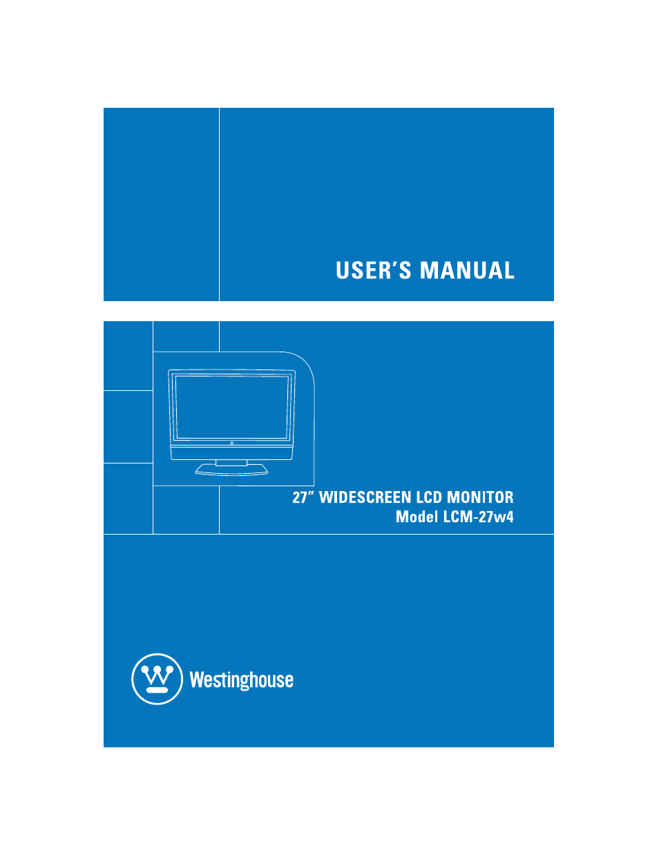 Westinghouse LCM-27w4 User Manual | 19 pages