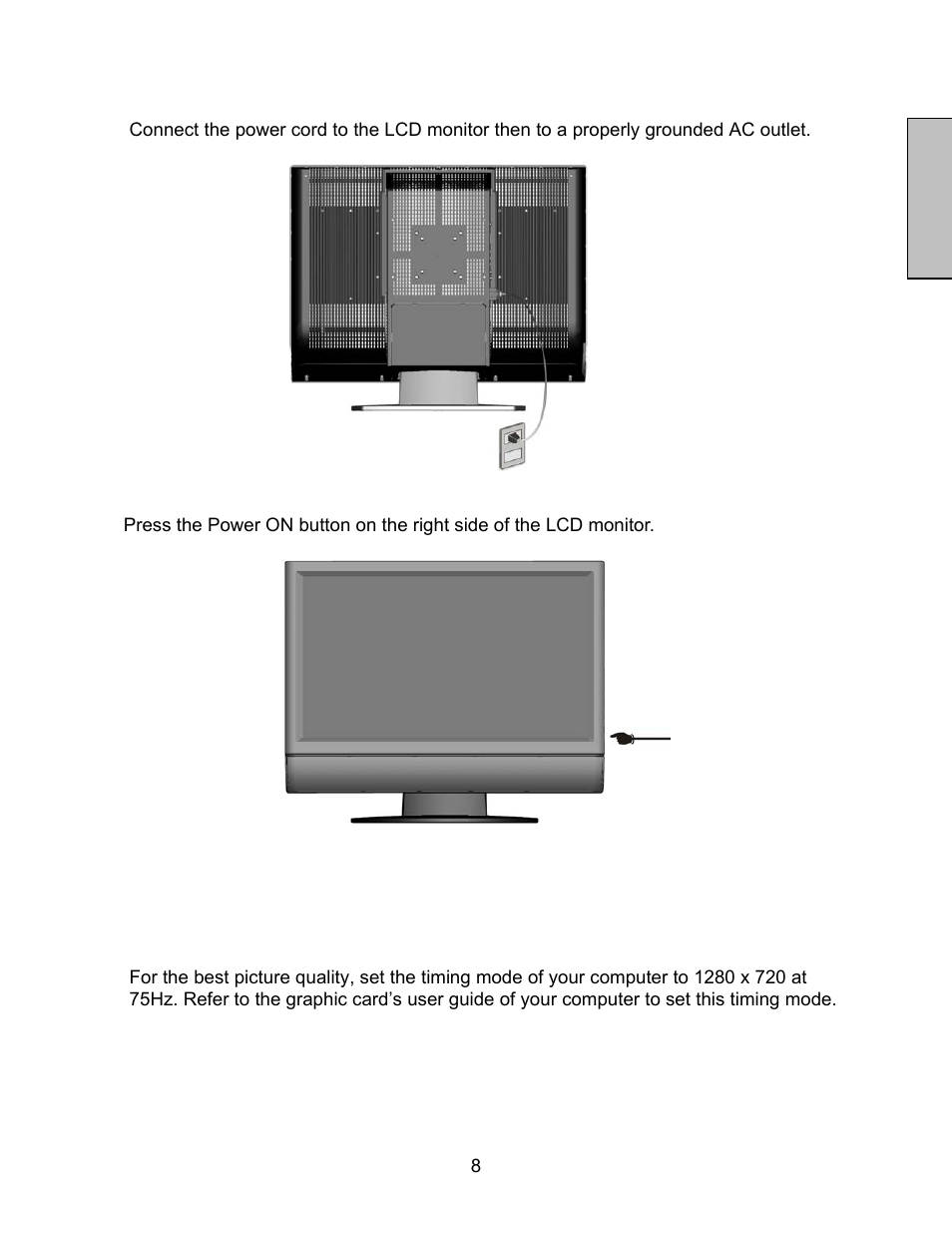 English | Westinghouse LCM-27w4 User Manual | Page 10 / 19