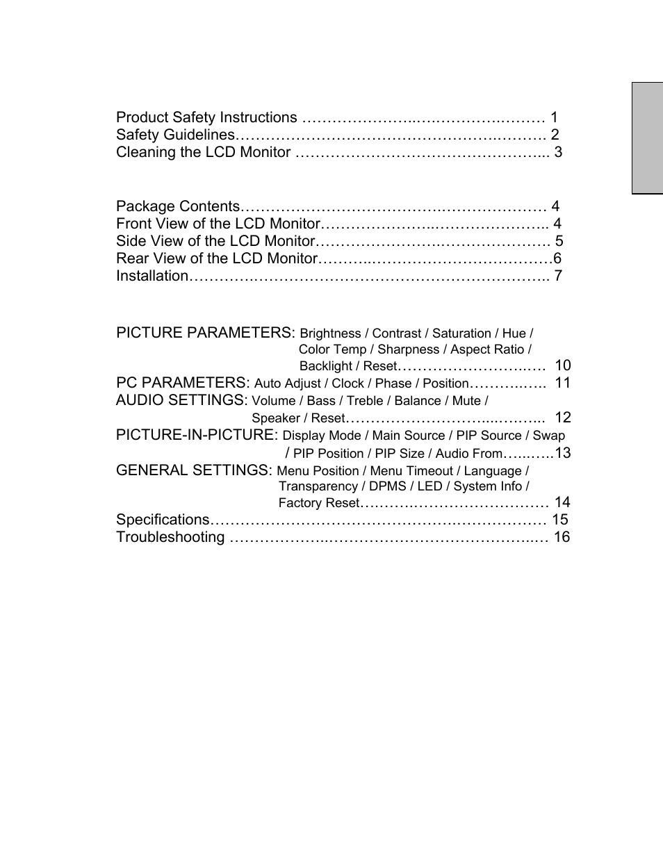 Westinghouse LCM-27w4 User Manual | Page 2 / 19