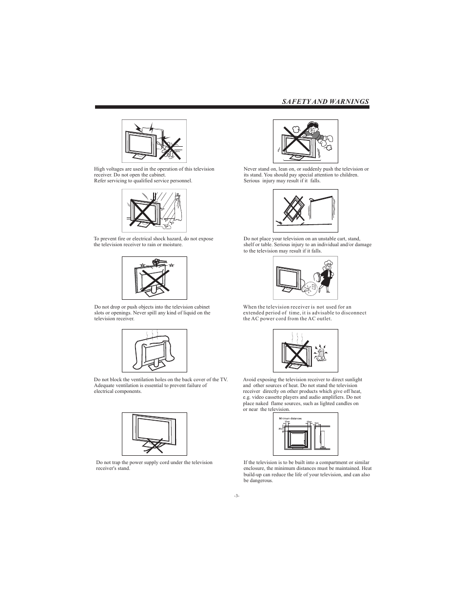 Safety and warnings | Westinghouse LD-3240 User Manual | Page 4 / 16