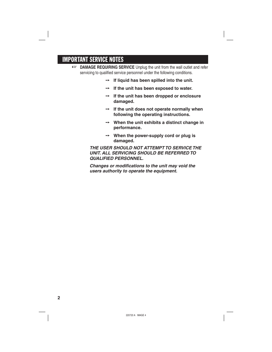 Westinghouse WHI-4CUPG User Manual | Page 4 / 8