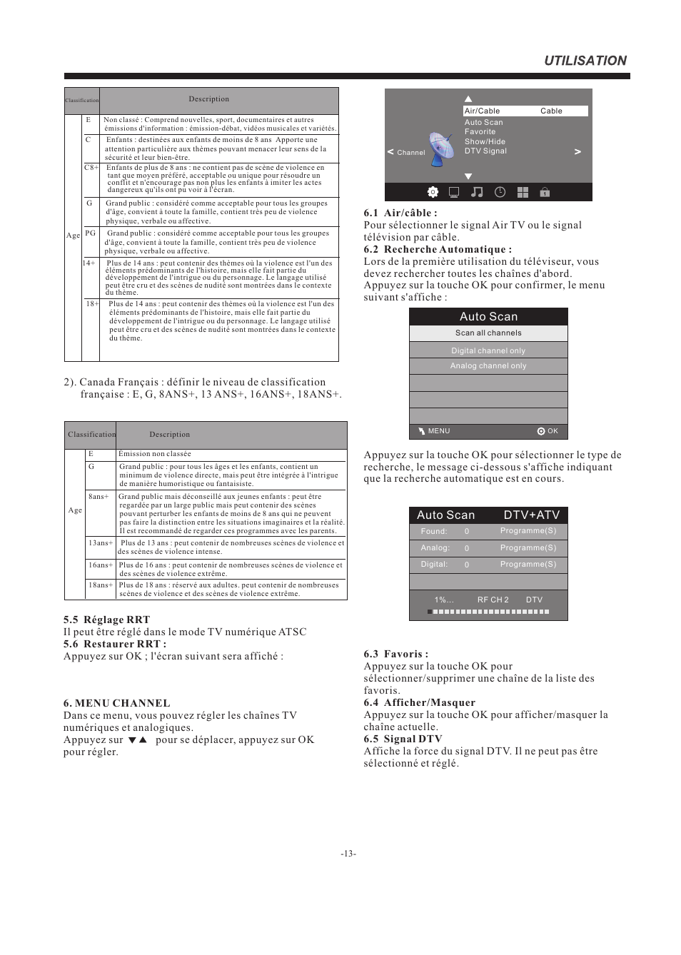 Auto scan, Auto scan dtv+atv | Westinghouse EW39T5KW User Manual | Page 27 / 41