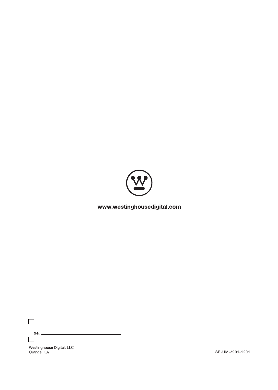 Westinghouse EW39T5KW User Manual | Page 41 / 41
