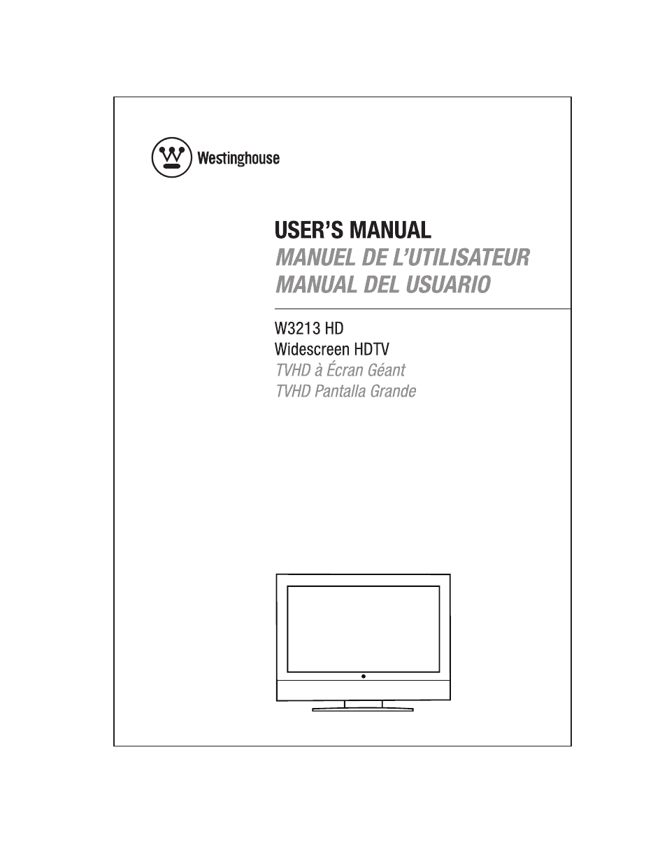 Westinghouse W3213 HD User Manual | 37 pages