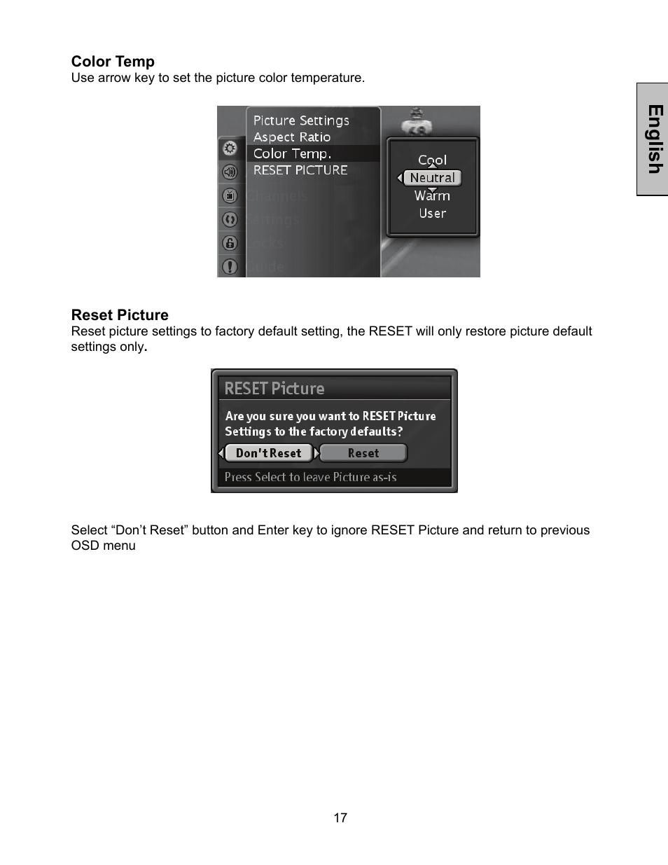 English | Westinghouse W3213 HD User Manual | Page 18 / 37