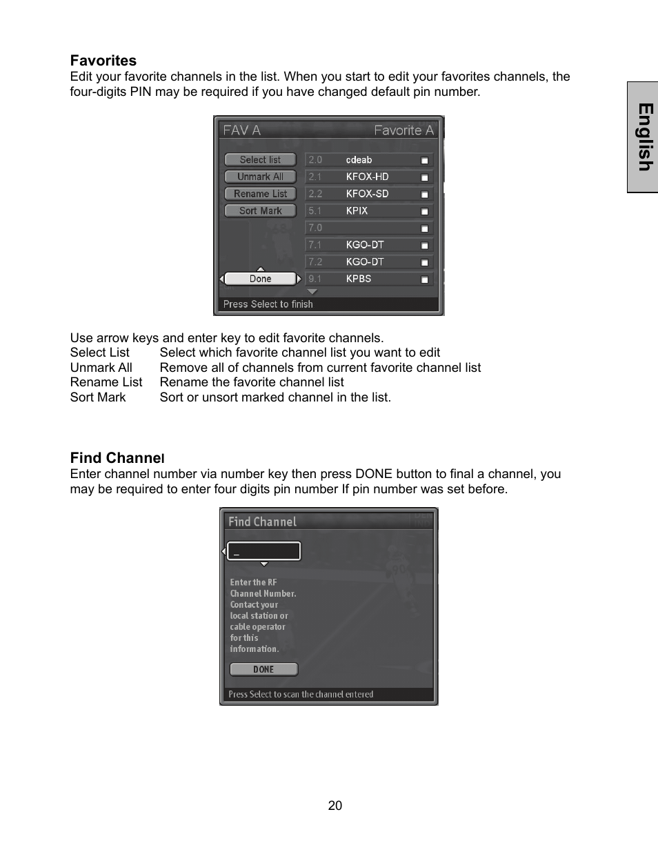 English | Westinghouse W3213 HD User Manual | Page 21 / 37