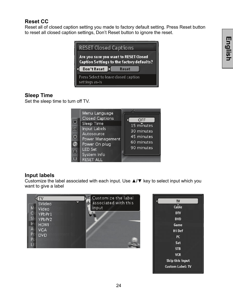 English | Westinghouse W3213 HD User Manual | Page 25 / 37