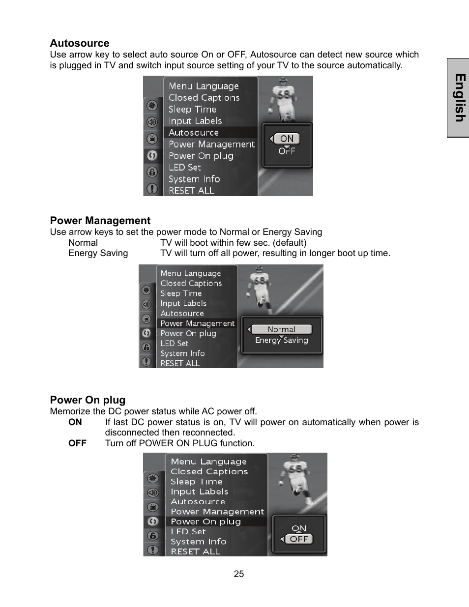 English | Westinghouse W3213 HD User Manual | Page 26 / 37