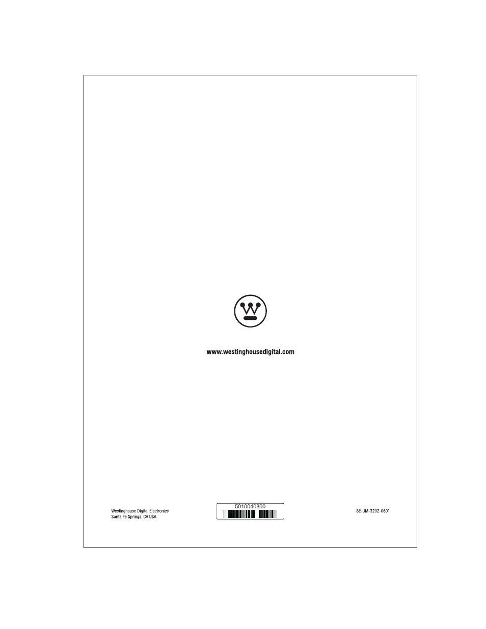 Westinghouse W3213 HD User Manual | Page 37 / 37