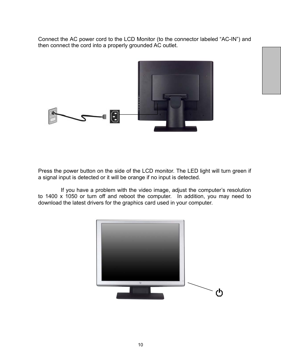 English, Connect power cables, Turn the power on | Westinghouse LCM-20v5 User Manual | Page 11 / 66