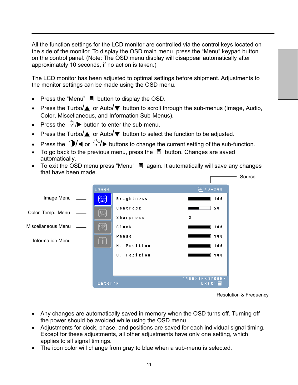 Osd menu functions, English | Westinghouse LCM-20v5 User Manual | Page 12 / 66
