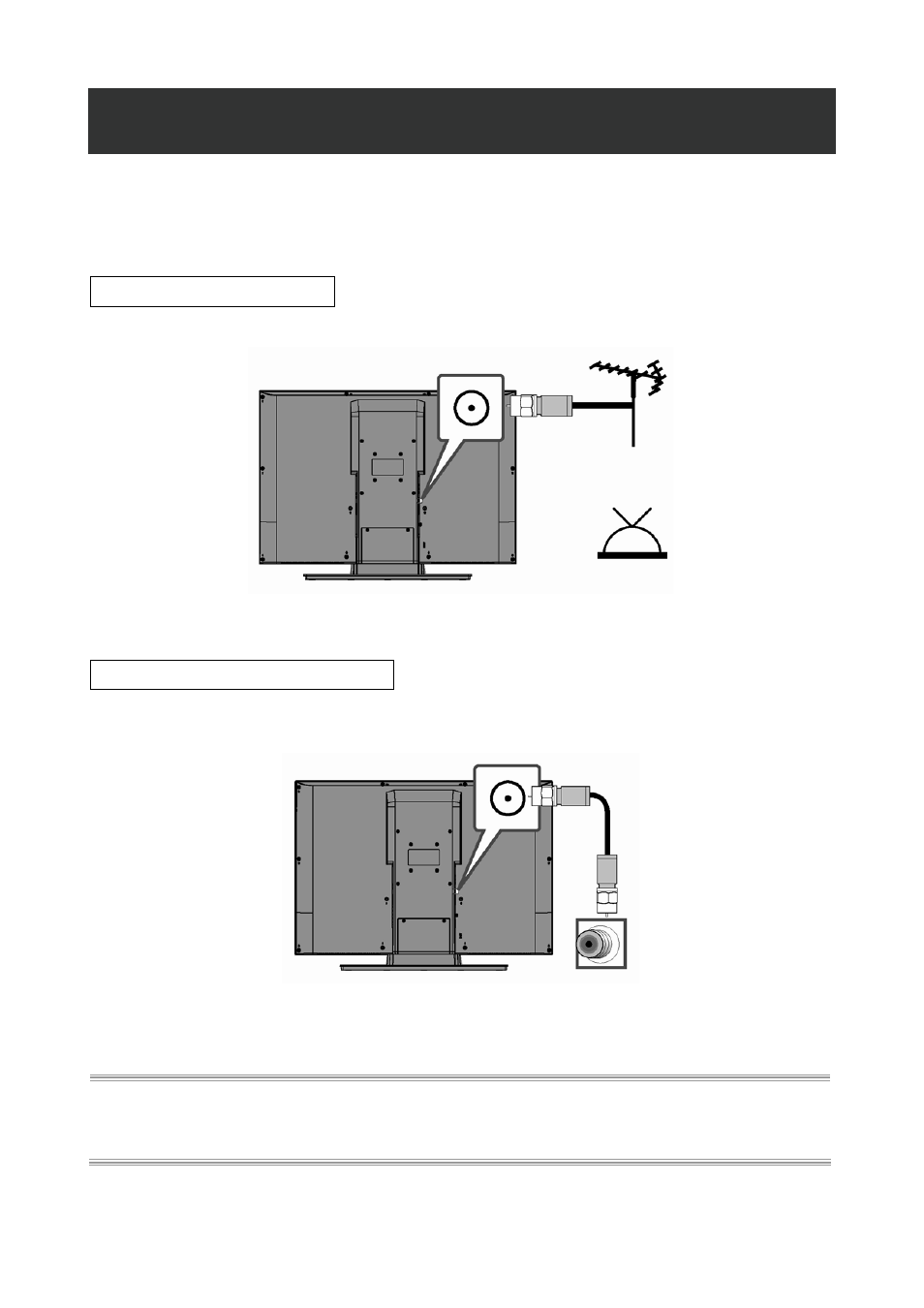 Installation & function adjustments, Antenna connection analog cable connection | Westinghouse VK-40F580D User Manual | Page 14 / 62