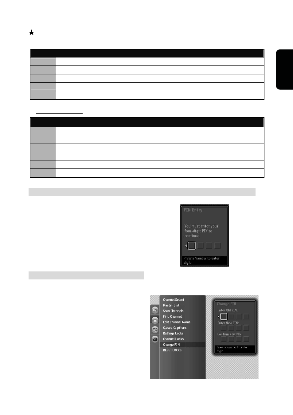 Setting up your personal password | Westinghouse VK-40F580D User Manual | Page 43 / 62