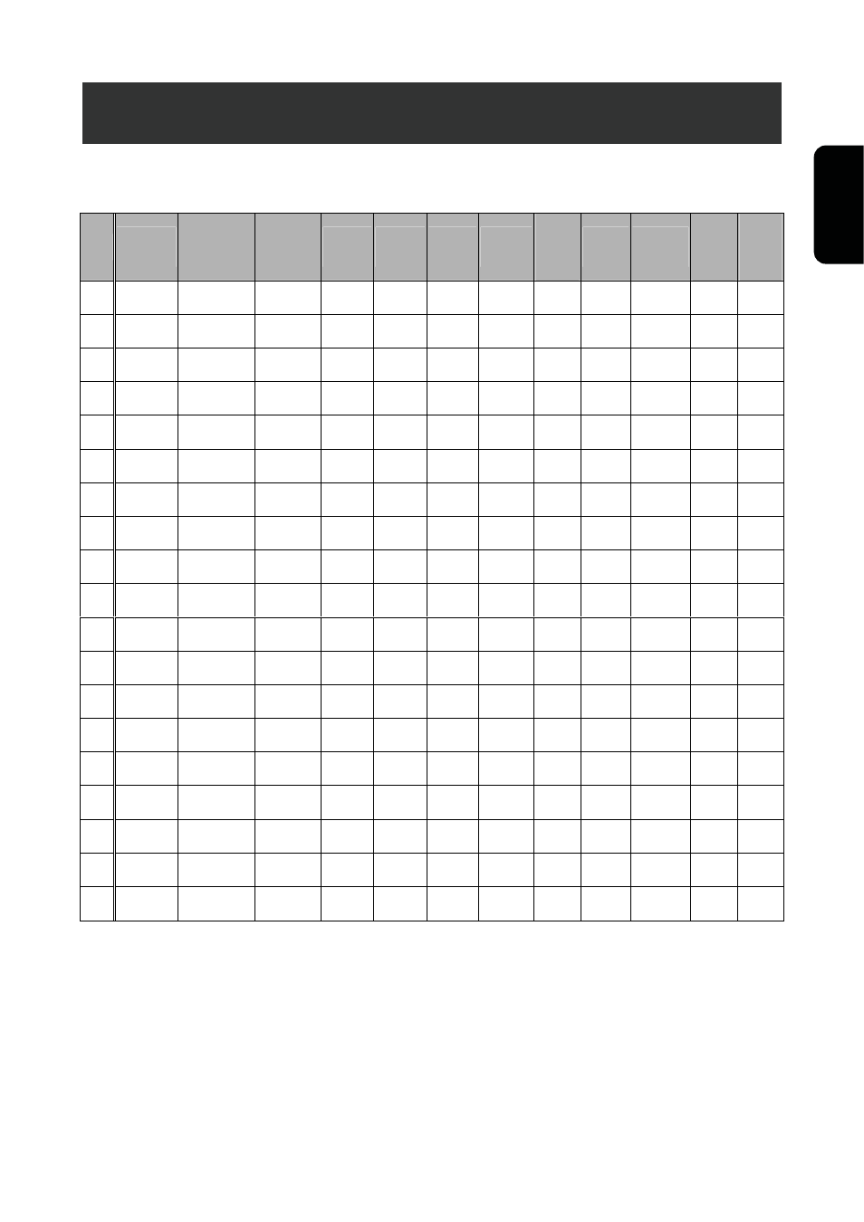 Pc input preset timing table, English | Westinghouse VK-40F580D User Manual | Page 61 / 62