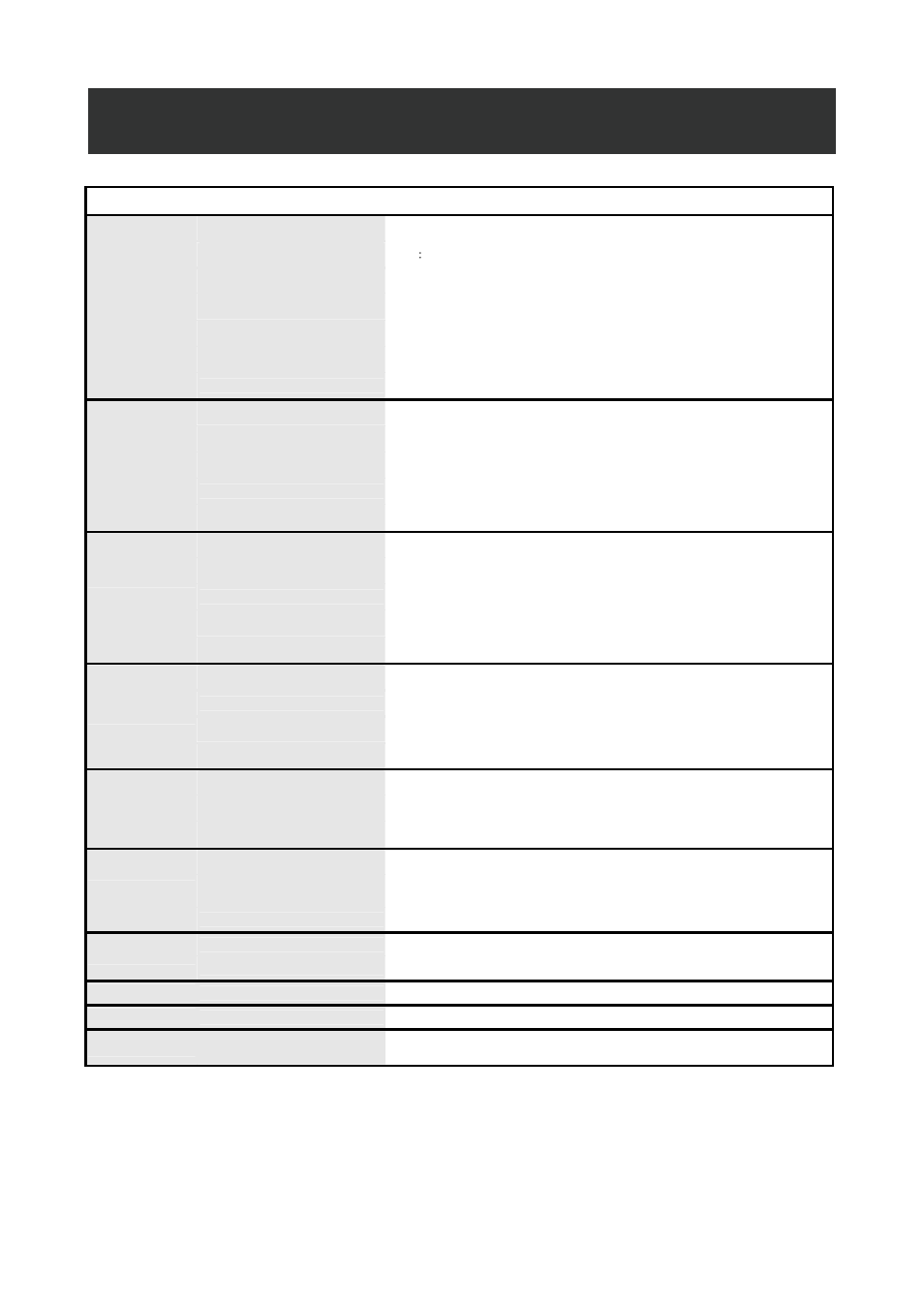 Specifications, Items specifications, Panel | Tv function, Video input, Audio input, Audio output, Feature, Power, Wall mount | Westinghouse VK-40F580D User Manual | Page 62 / 62