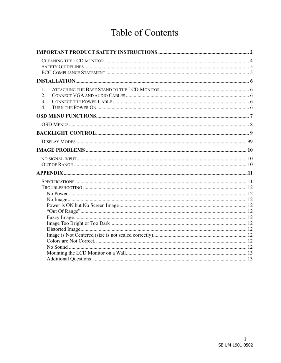 Westinghouse LCM - 19v1 User Manual | Page 2 / 15