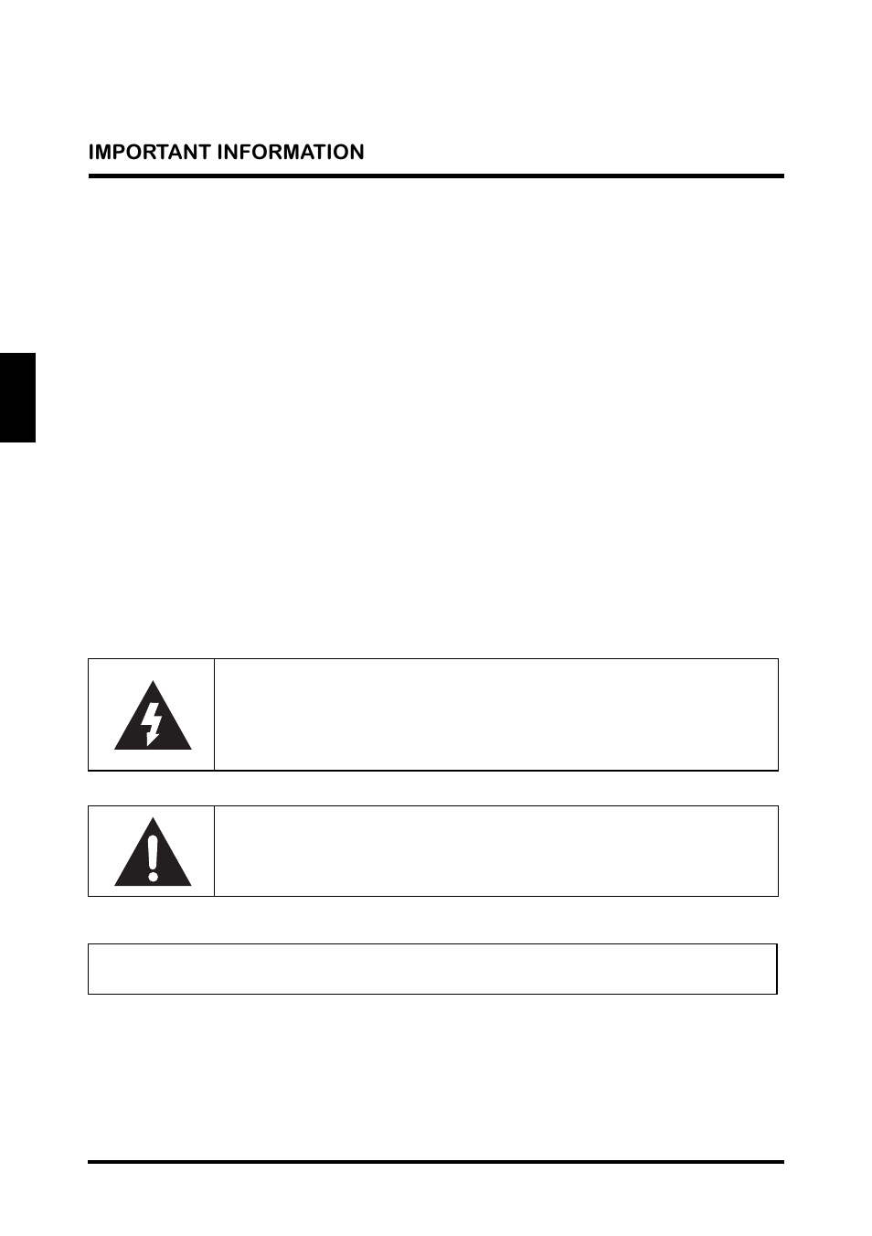Important information, Warnings, English | Westinghouse TX-42F810G User Manual | Page 6 / 61