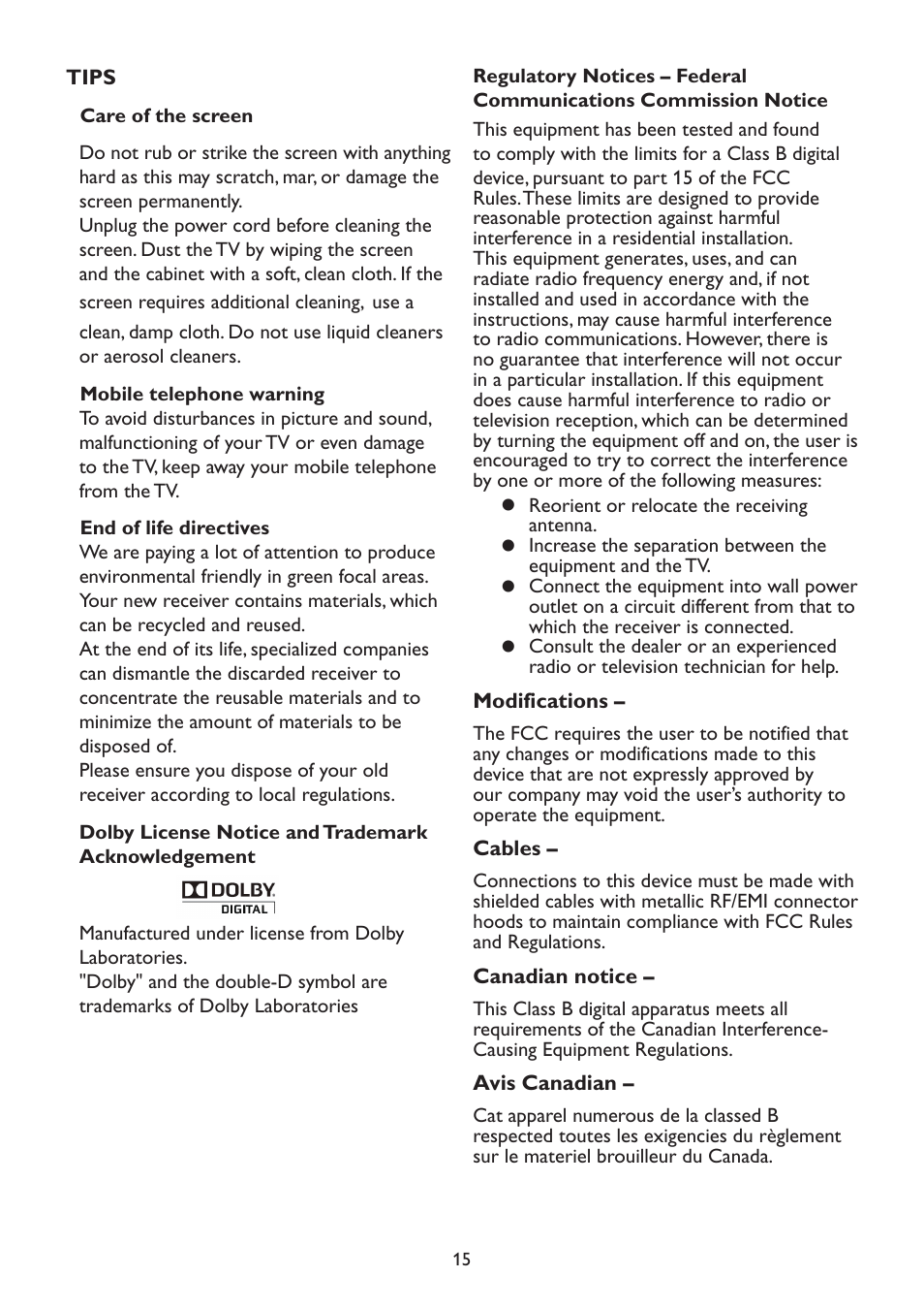 Westinghouse TX-42F970Z User Manual | Page 18 / 22