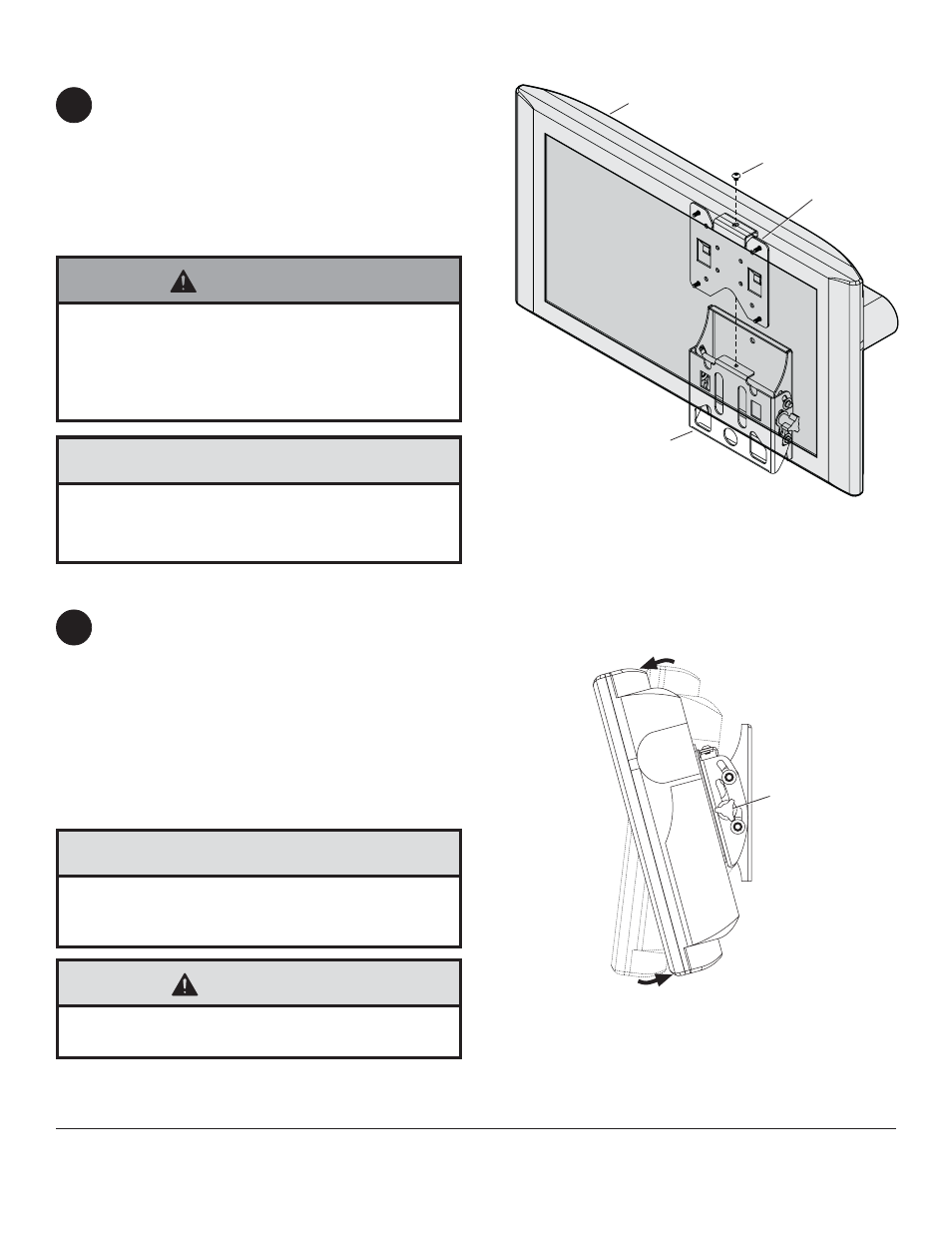 Caution warning, Caution | Westinghouse MT80A TILT User Manual | Page 7 / 8