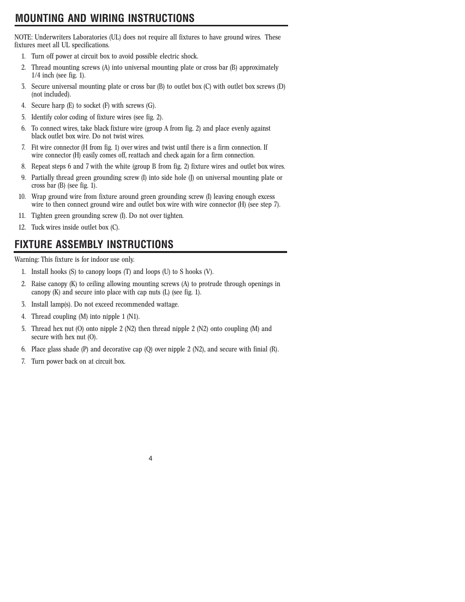 Westinghouse W-116 User Manual | Page 4 / 12