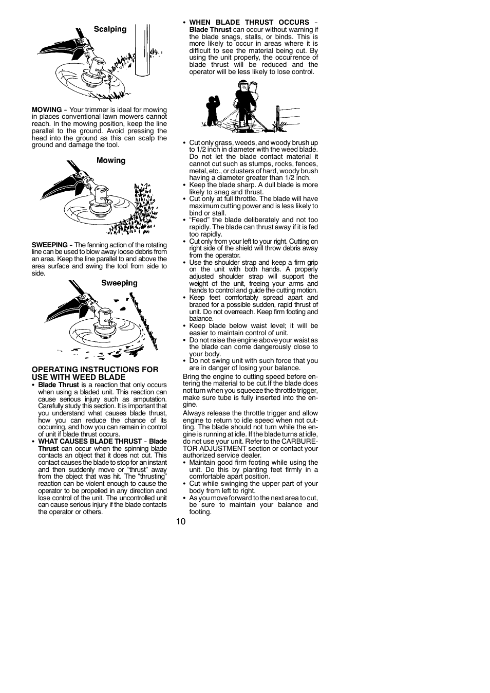 Weed Eater BC2500 LE User Manual | Page 10 / 15