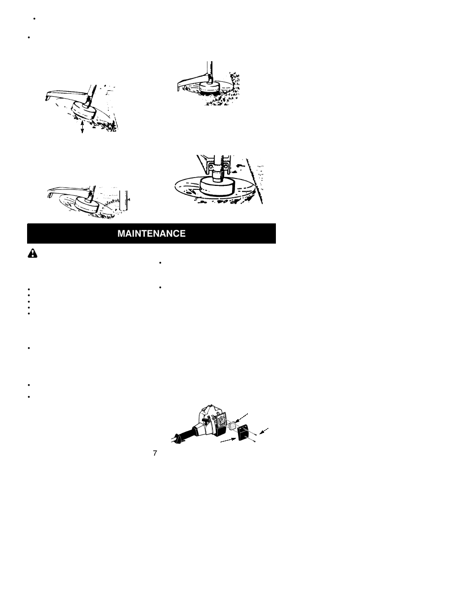 Maintenance | Weed Eater 530163346 User Manual | Page 7 / 11