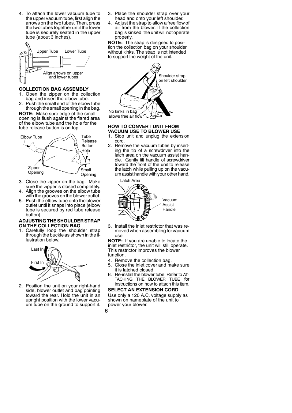 Weed Eater EBV 200 User Manual | Page 6 / 10