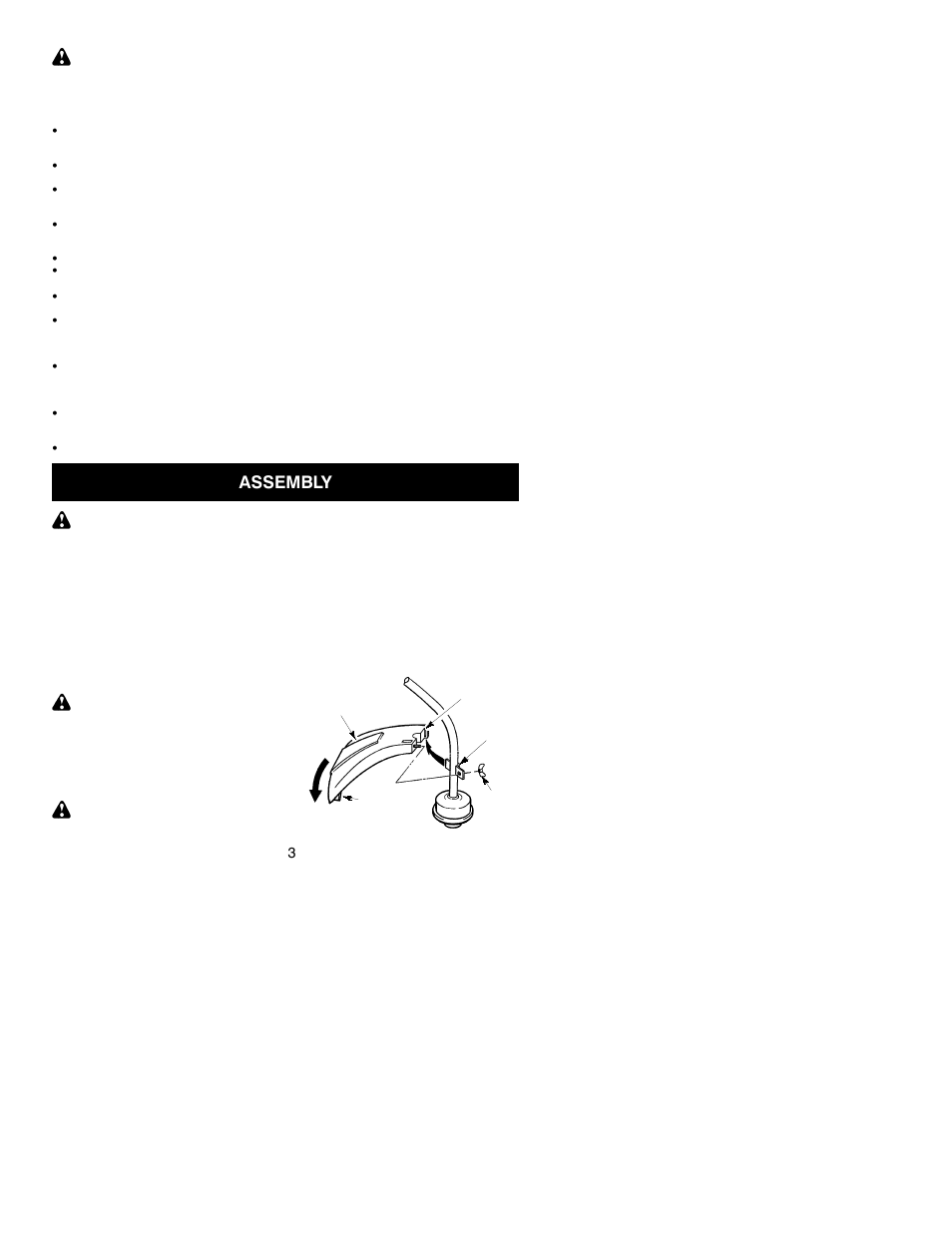 Assembly | Weed Eater FX26 User Manual | Page 3 / 12