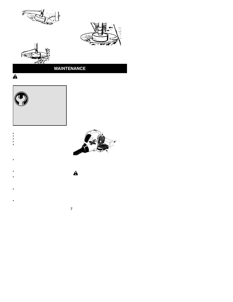 Maintenance | Weed Eater FX26 User Manual | Page 7 / 12
