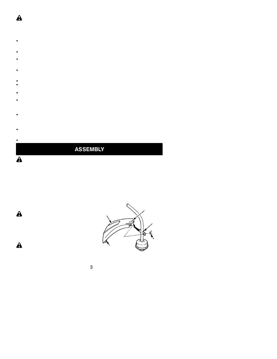 Assembly | Weed Eater FeatherLite 530163366 User Manual | Page 3 / 11