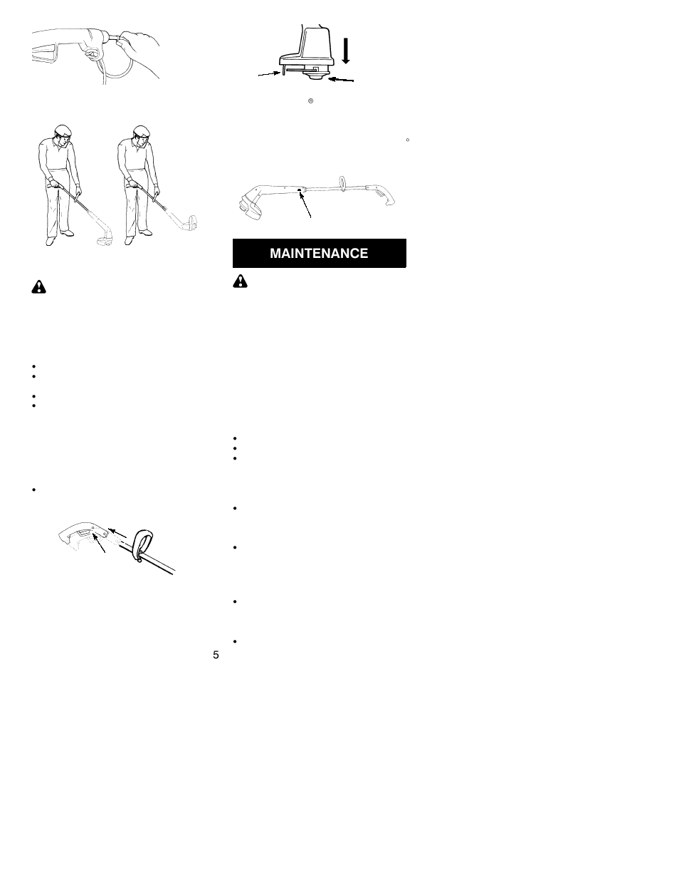 Maintenance | Weed Eater TE12 User Manual | Page 5 / 8