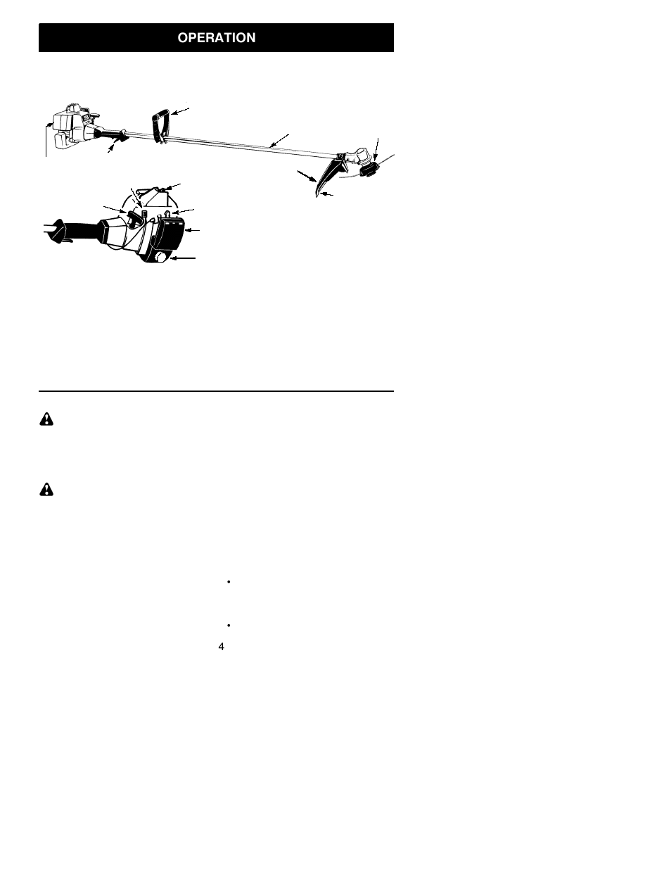 Operation | Weed Eater 530163445 User Manual | Page 4 / 11