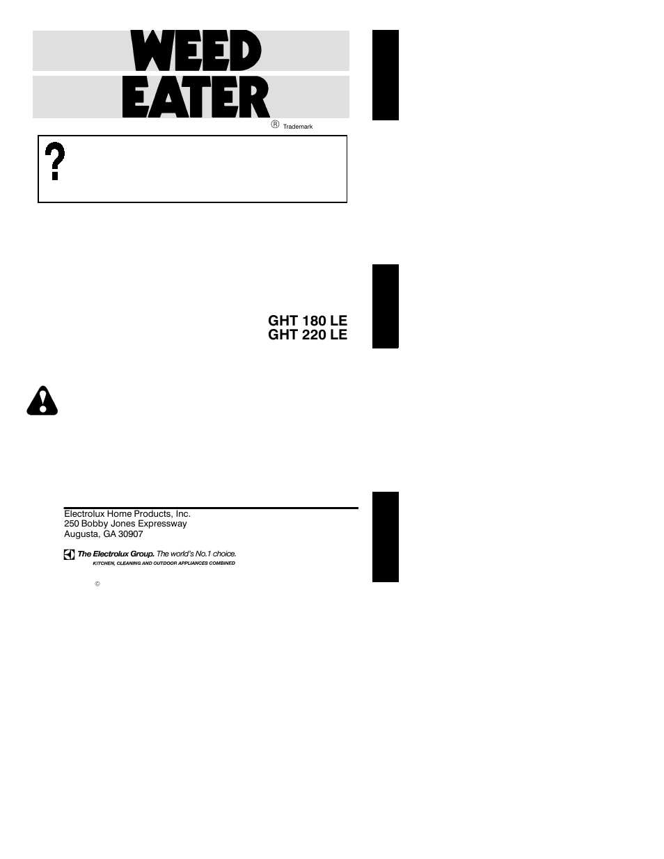 Weed Eater 530163356 User Manual | 10 pages