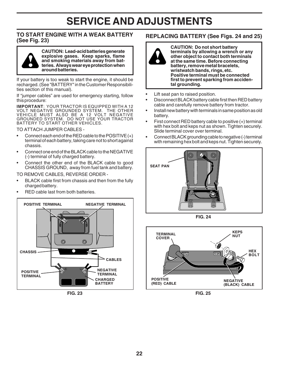 Service and adjustments | Weed Eater WE12538K User Manual | Page 22 / 48