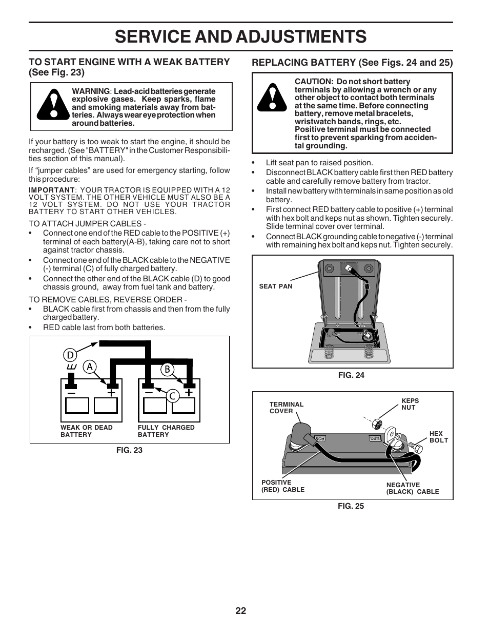 Service and adjustments | Weed Eater 183670 User Manual | Page 22 / 48