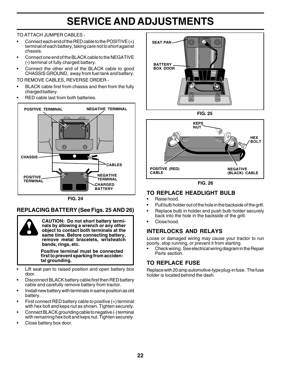 Service and adjustments | Weed Eater 176840 User Manual | Page 22 / 48
