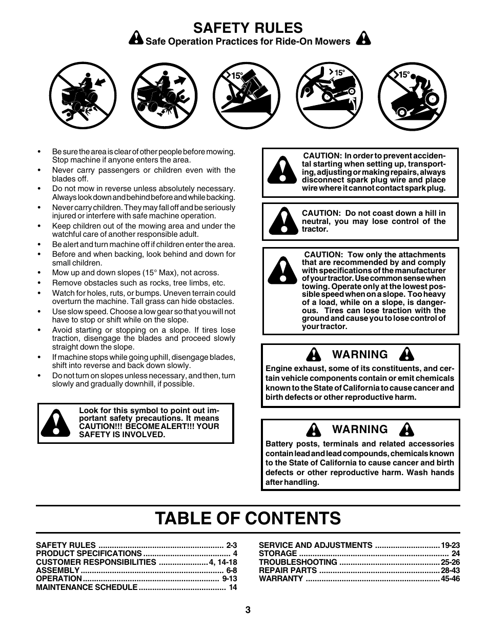 Weed Eater 180530 User Manual | Page 3 / 48