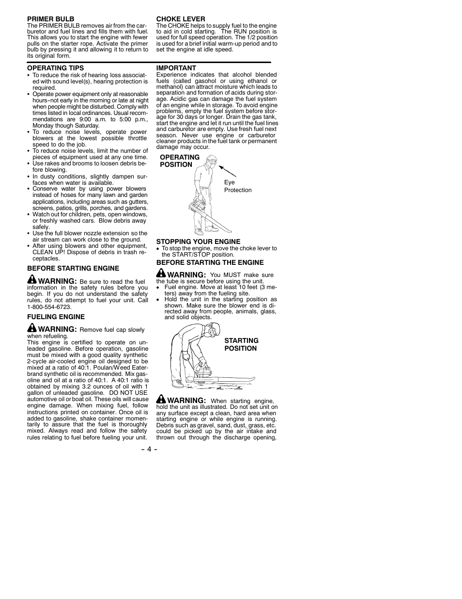 Weed Eater 530088117 User Manual | Page 4 / 9