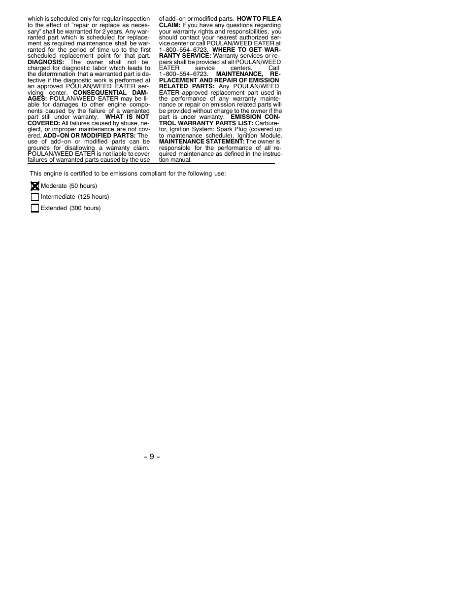Weed Eater 530088117 User Manual | Page 9 / 9