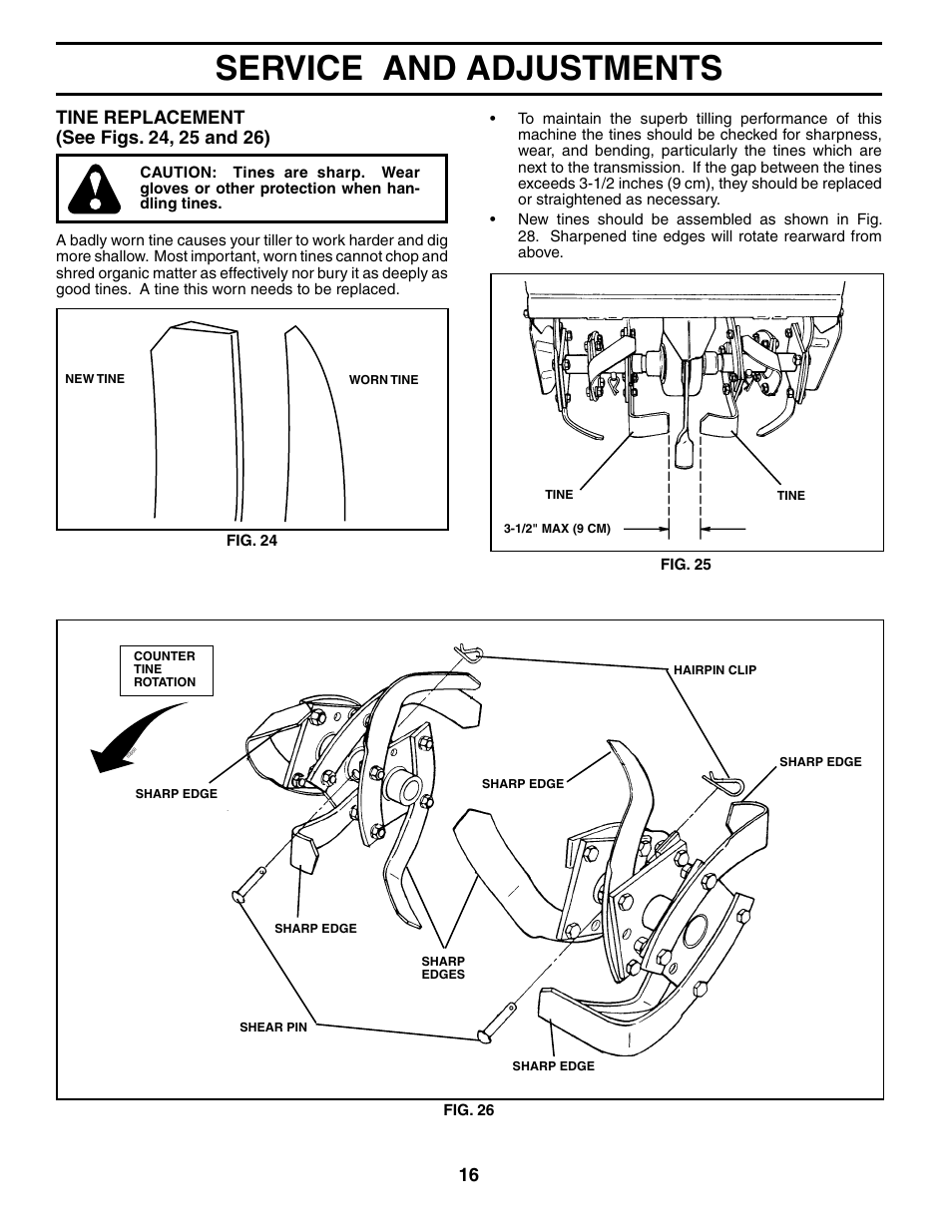 Service and adjustments | Weed Eater 186100 User Manual | Page 16 / 28