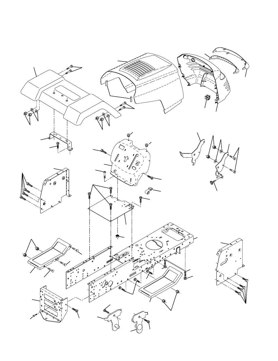 Repair parts, Tractor - - model number we13t38d, Chassis | Weed Eater 178078 User Manual | Page 28 / 48