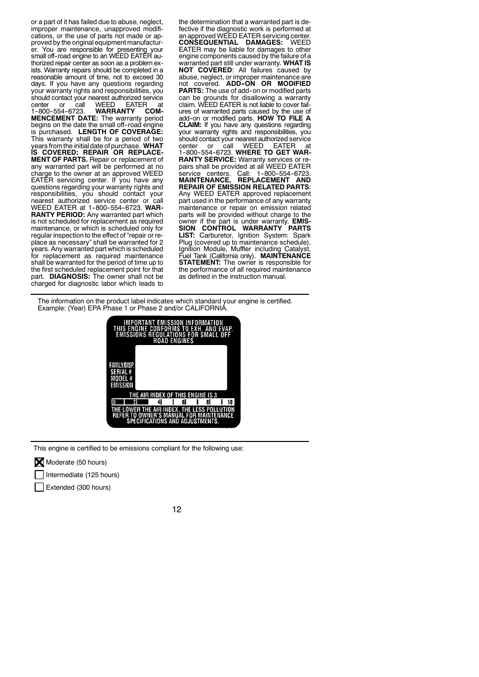Weed Eater 545154699 User Manual | Page 12 / 12