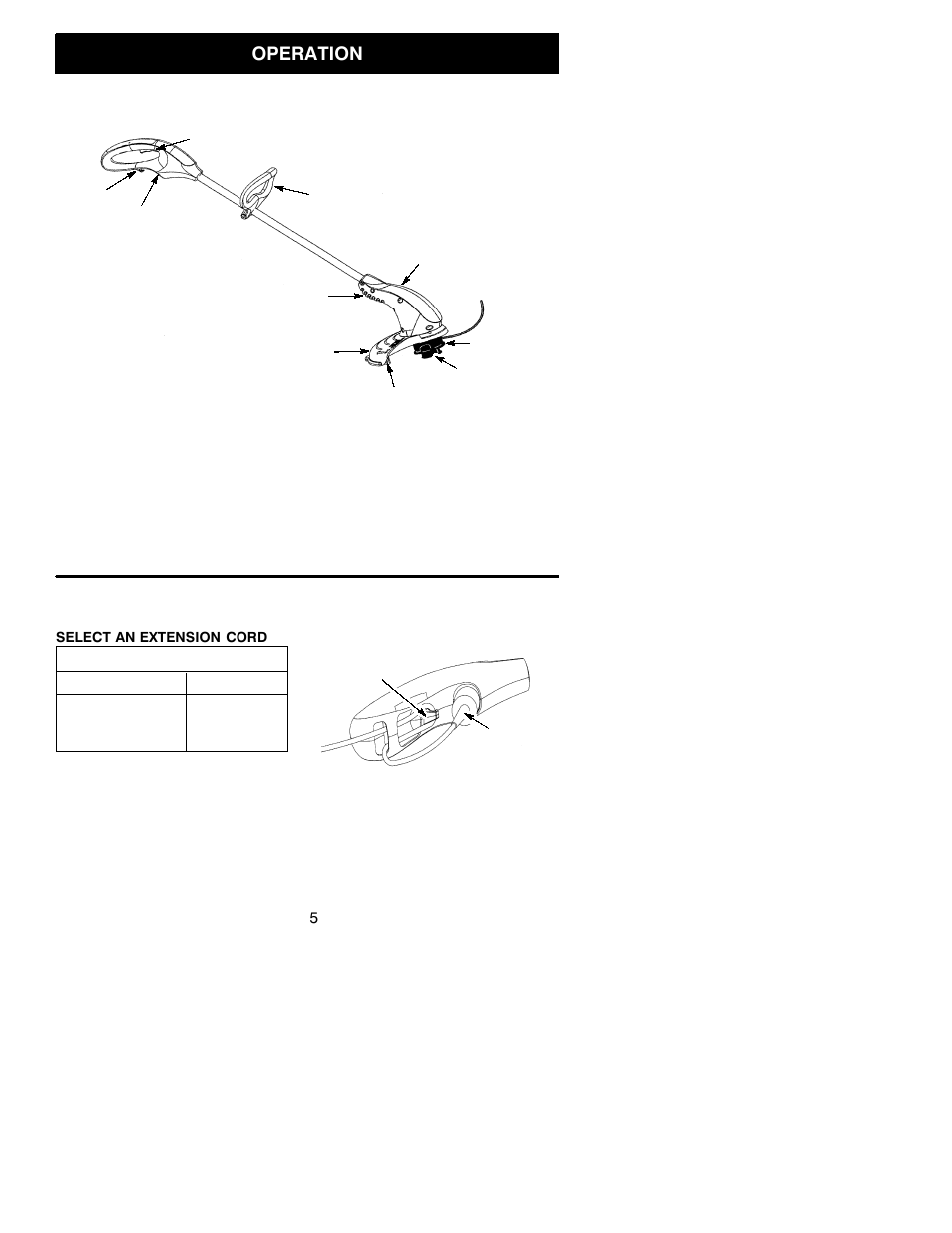 Operation | Weed Eater RT112 User Manual | Page 5 / 9